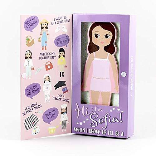 Floss & Rock Magnetic Dress Up Wooden Doll (Sofia)