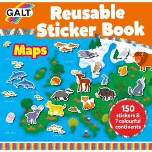Galt Reusable Sticker Book – Maps