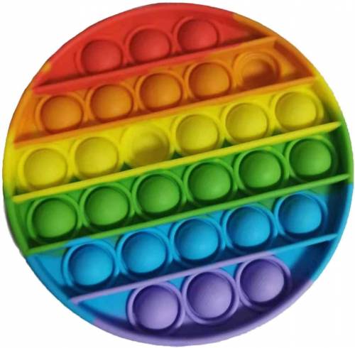 Children's Push poppit. Rainbow colour. order online.